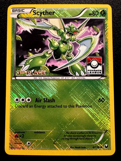 3rd League Scyther 4/108 Dark Explorers Pokemon Card Crosshatch Reverse Holo NM - Image 1