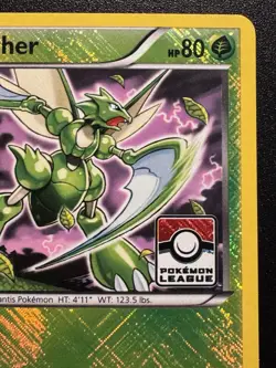 3rd League Scyther 4/108 Dark Explorers Pokemon Card Crosshatch Reverse Holo NM - Image 4