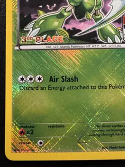 3rd League Scyther 4/108 Dark Explorers Pokemon Card Crosshatch Reverse Holo NM - Image 5