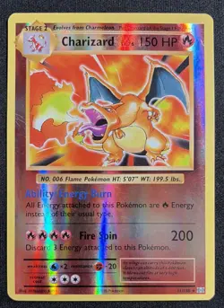 Pokemon TCG Charizard Evolutions 11/108 Reverse Holo Rare Card - Image 1