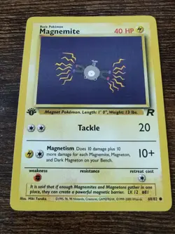 Magnemite 60/82 1st Edition Team Rocket Non Holo Pokemon Card - Image 1