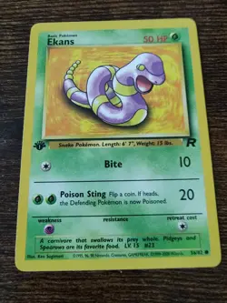 Ekans 56/82 1st Edition Team Rocket Non Holo Pokemon Card - Image 1