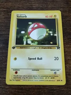 Voltorb 69/82 1st Edition Team Rocket Non Holo Pokemon Card - Image 1
