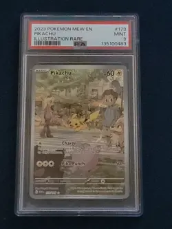 Pokemon Pikachu TCG Card 173/165 SV Scarlet & Violet 151 PSA 9 Mint! - Image 1