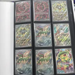 Lot Of 91 Modern Pokemon Cards IRs, FULL ART & More With Binder Near Mint - Image 1
