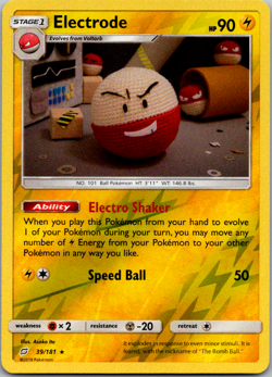 Electrode 39/181 Sm-Team Up Reverse Holo Rare Pokemon Card NM - Image 1