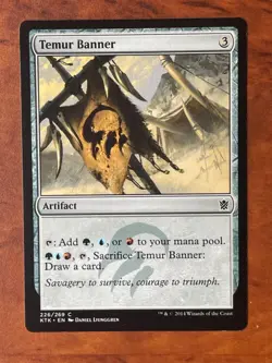 Temur Banner MTG Magic the Gathering Card LP Lightly Played KTK - Image 1