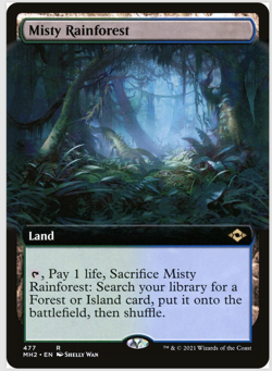 Misty Rainforest (Extended Art) Modern Horizons 2 Regular Unplayed - Image 1