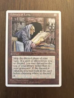 Library of Leng MTG Core Set 4th Edition Vintage Magic The Gathering MTG - Image 1