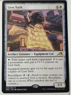 Lion Sash - Kamigawa: Neon Dynasty - Magic the Gathering MTG Nice! - Image 1