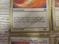 4x Circle of Protection: Red - World Championship Deck WCD - NM/EX - English MTG - Image 2