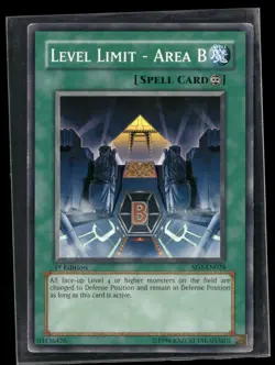 Level Limit - Area B SD3-EN024 Blaze of Destruction Yu-Gi-Oh 1st Edition HP - Image 1