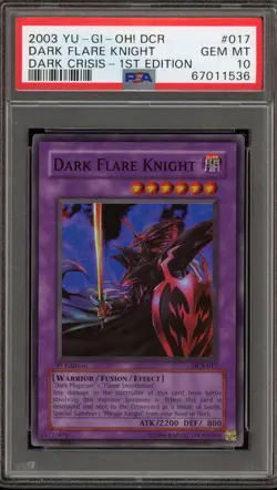 Yu-Gi-Oh! Dark Flare Knight Dark Crisis 1st Edition DCR-017 PSA 10 Gem Mint - Image 1