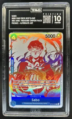 2025 One Piece Promo Sabo 3rd Anniversary Campaign Alt Art #OP10-049 TAG 10 - Image 1