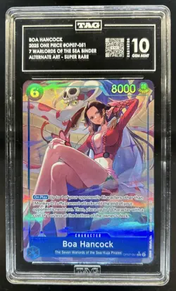 2025 One Piece Seven Warlords Boa Hancock Alternate Art SR #OP07-051 TAG 10 - Image 1