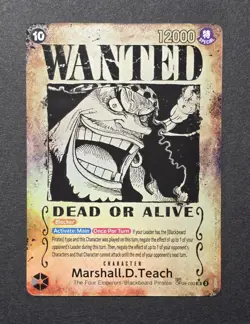 Marshall.D.Teach OP09-093 Wanted Poster Emperors in the New World One Piece TCG - Image 1