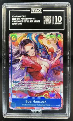 2025 One Piece Warlords of the Sea Boa Hancock SR #OP07-051 TAG 10 - Image 1
