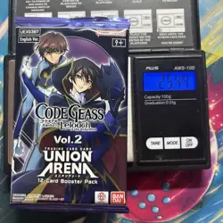 Heavy 25.44g Union Arena Sealed Code Geass Vol. 2 Booster Pack - Image 1