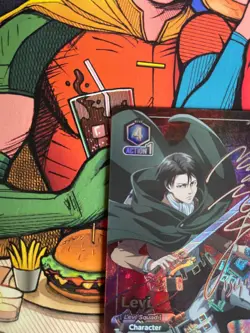 Signed UNION ARENA Attack on titan Levi UA23BT/AOT-1-010_SR ☆☆ English - Image 3