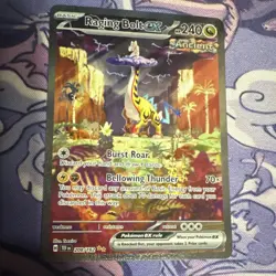 Pokemon Raging Bolt ex 208/162 Special Illustration Rare SV05 Holo EX Card - Image 1