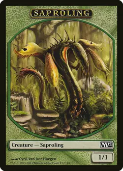 Saproling Token 10x - Green - Van Der Haegen Art - M12 CoreSet 2012 MTG Magic NM - Image 1