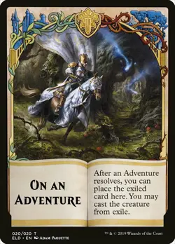 On an Adventure Token 10x - Colorless - Paquett Art - ELD Eldraine MTG Magic NM - Image 1