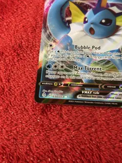 Vaporeon VMAX 030/203 SWSH07: Evolving Skies Holo Pokemon Card Near Mint - Image 4