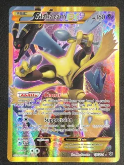 Pokemon TCG Alakazam EX Fates Collide 125/124 Full Art Secret Rare Card - Image 1