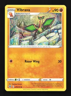 Vibrava 075/172 Brilliant Stars English Pokemon Card TCG - Image 1