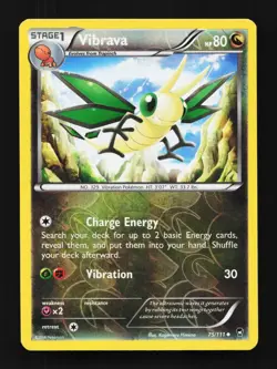 Vibrava 75/111 MP Furious Fists English Pokemon Card TCG - Image 1