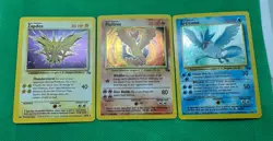 Articuno 2/62 Holo -Zapdos 16/102 Holo - Moltres 12/62 Holo Pokemon Cards - Image 1