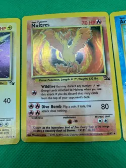 Articuno 2/62 Holo -Zapdos 16/102 Holo - Moltres 12/62 Holo Pokemon Cards - Image 4