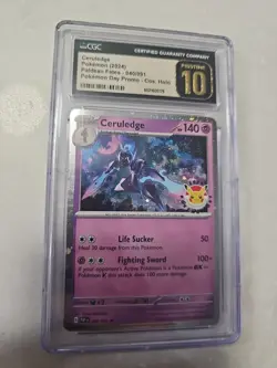 CGC 10 PRISTINE Ceruledge 040/091 Cosmos Holo Pokemon Day Promo 2024 Card - Image 1