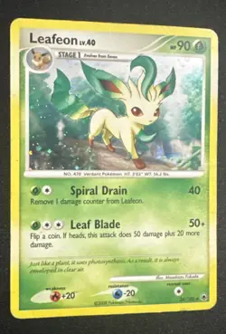 Leafeon 24/100 Holo Rare Majestic Dawn Moderately Played Pokemon Card - Image 1
