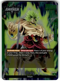 Dragon Ball Fusion World Broly FS03-01 Leader Starter Deck 3 Broly Card English - Image 1