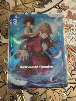 Gundam Card Game A Show of Resolve Alt Art GD01-100 U+ Premium Accessory PB01 - Image 1