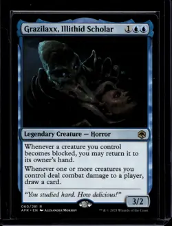 MTG D&D AFR R Grazilaxx Illithid Scholar #060 - Image 1