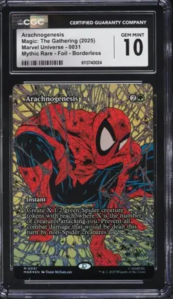 Wizards of the Coast MTG Arachnogenesis Spider-Man Mythic Marvel Foil Borderles… - Image 1