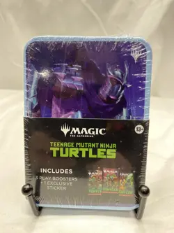 Magic The Gathering Teenage Mutant Ninja Turtles Tin 3 Boosters Shredder New - Image 1