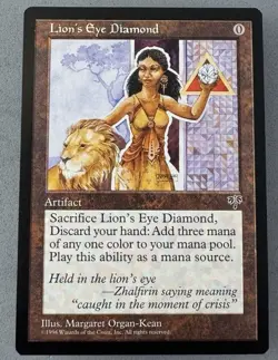 Magic The Gathering MTG Lion's Eye Diamond Mirage Near Mint RARE - Image 1
