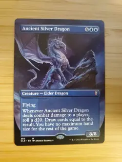MTG Magic the Gathering Ancient Silver Dragon Borderless CLB! - Image 1