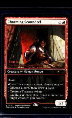 MTG Magic The Gathering Store Championship Promo TOP 8 #37 Charming Scoundrel - Image 1