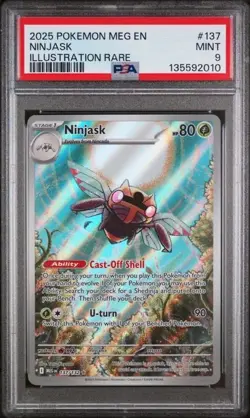 2025 POKEMON MEG EN-MEGA EVOLUTION ILLUSTRATION RARE #137 NINJASK PSA 9 - Image 1