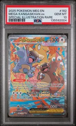 2025 POKEMON MEG EN-MEGA EVOLUTION #182 MEGA KANGASKHAN EX PSA 10 - Image 1
