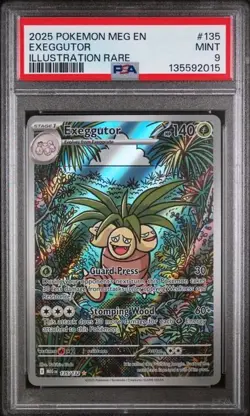 2025 POKEMON MEG EN-MEGA EVOLUTION ILLUSTRATION RARE #135 EXEGGUTOR PSA 9 - Image 1