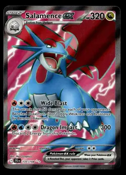 2025 Pokemon TCG Scarlet & Violet Journey Together #177 Salamence ex UR - Image 1