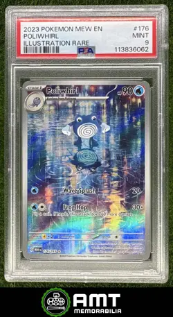 Poliwhirl PSA 9 2023 Pokemon Mew English Illustration Rare #176/165 6062 - Image 1