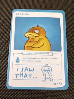 Sigh Duck (Psyduck) 10/90 - Pokedoodles Set 1 Fan Art- Pokemon - Image 1