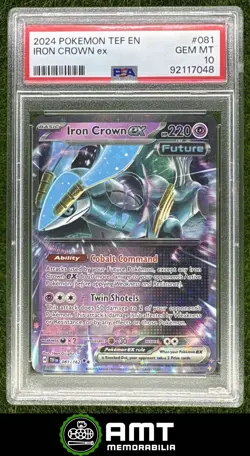 Iron Crown ex PSA 10 2024 Pokemon Temporal Forces English #081/162 7048 - Image 1