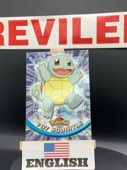 1999 Topps Pokemon Squirtle #07 TV Animation Blue Logo Series 1 Non Holo - HP - Image 1